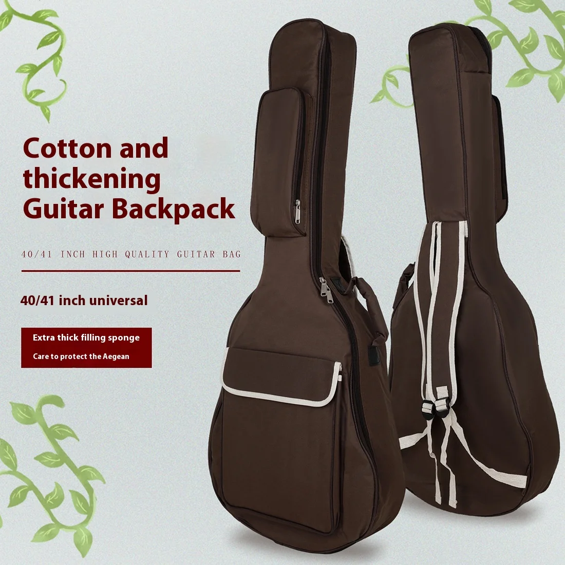 Musical Instrument Bassoon - 40/41 Inch Acoustic Guitar Backpack Thick