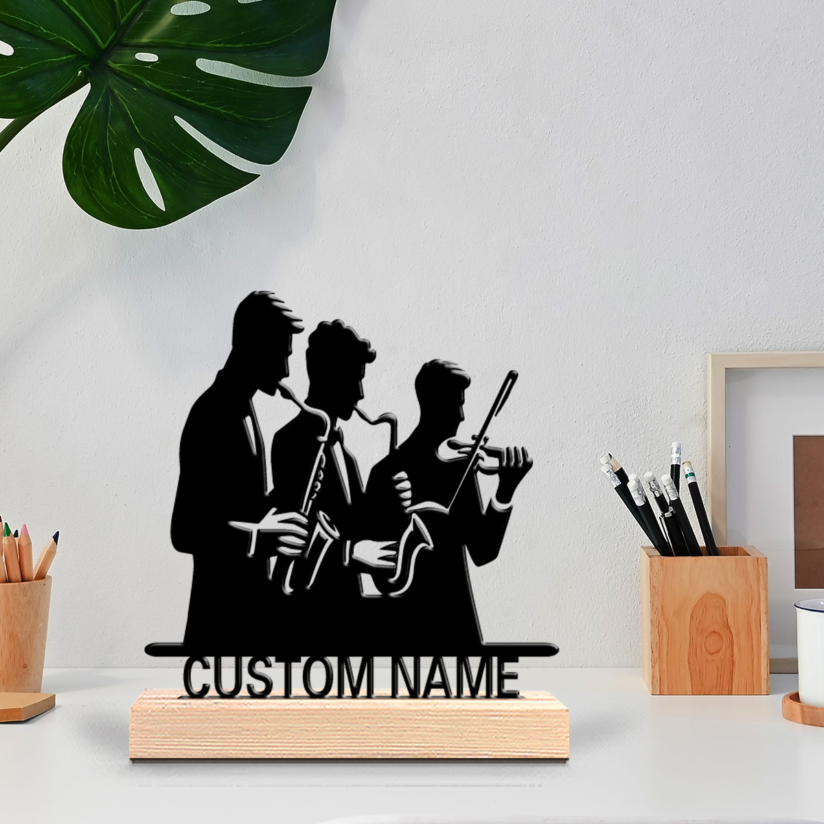 Musical Instrument And Name - 1pc Playing musical instruments Customized Name