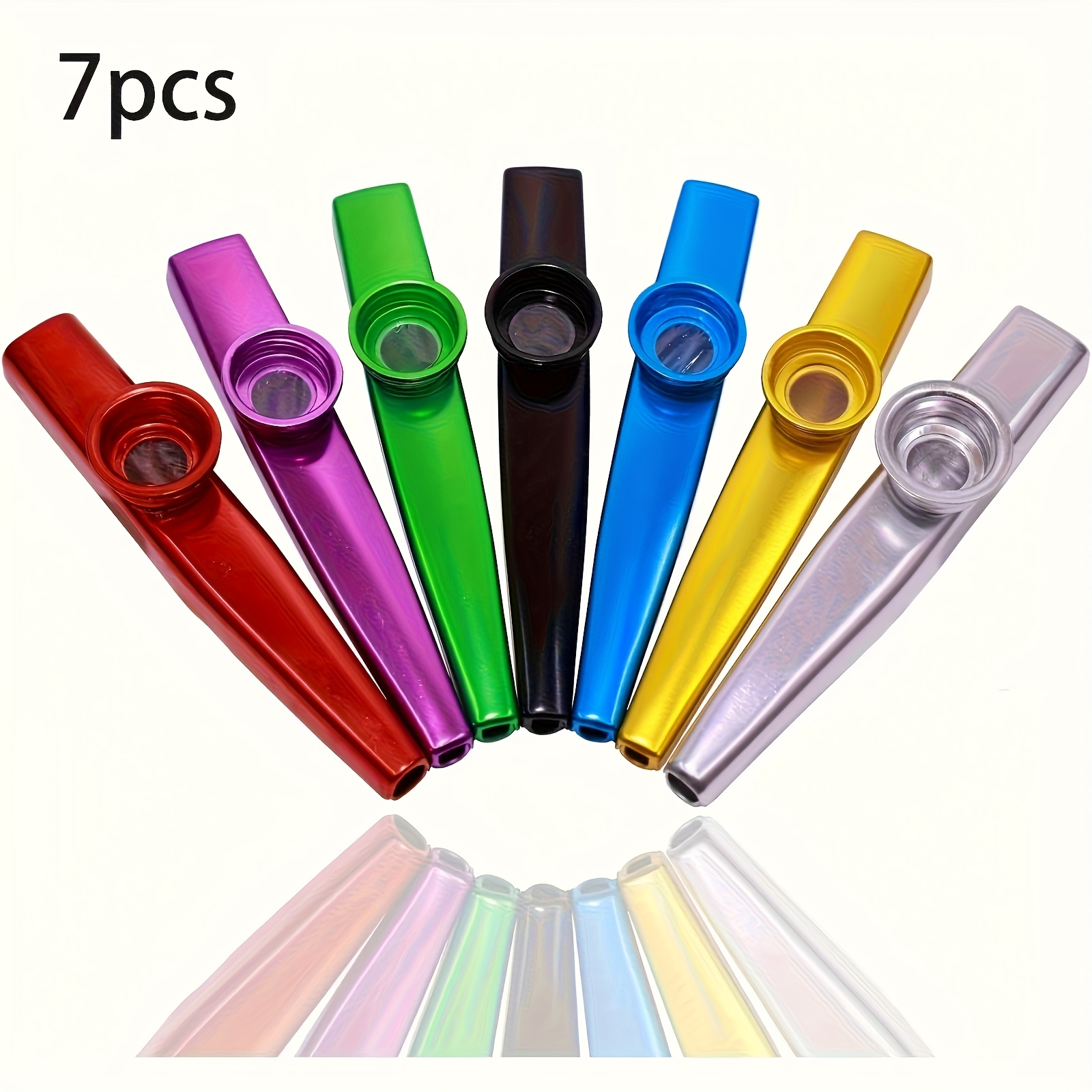 Musical Instrument Types - 7pcs Metal Kazoos Simple Design Lightweight