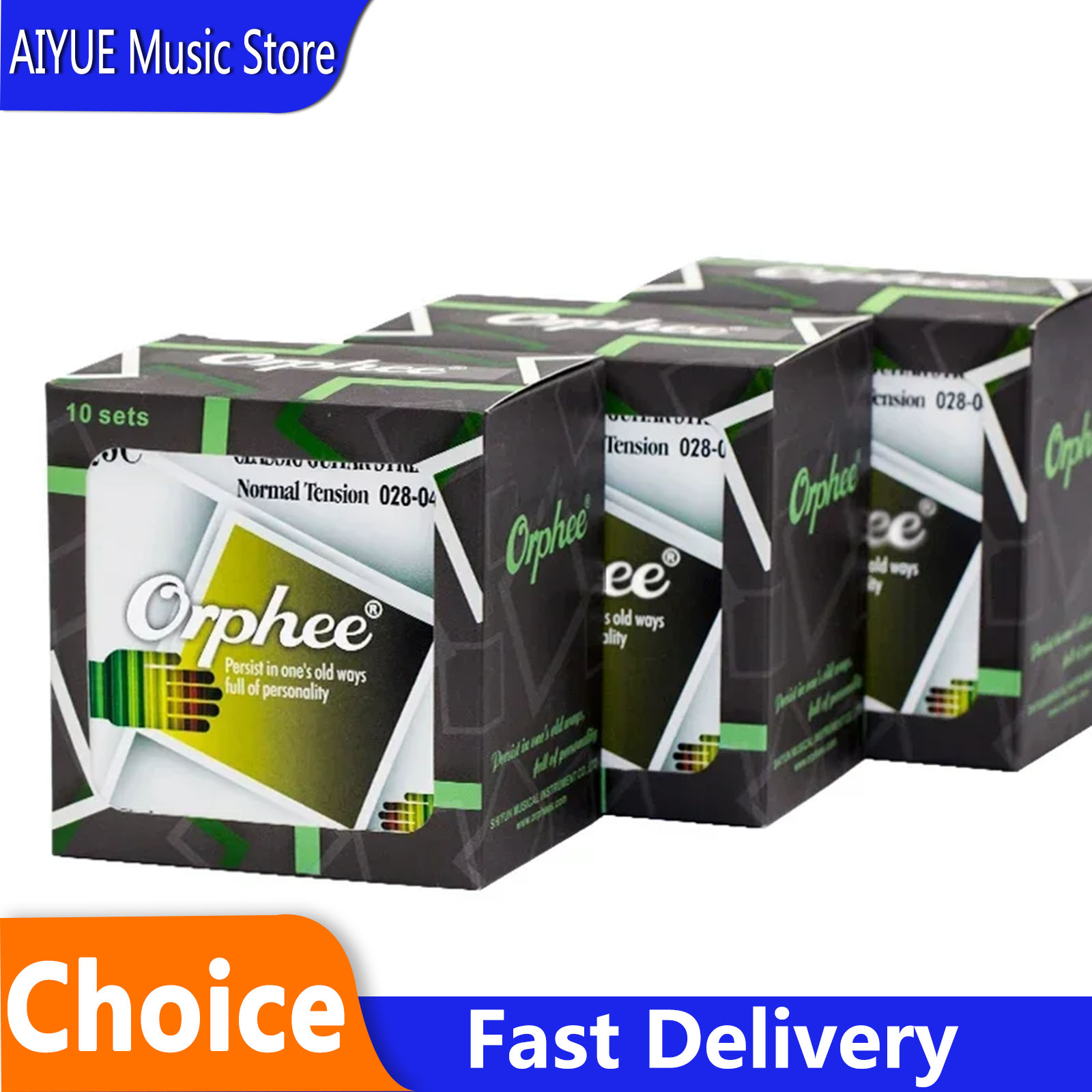 Musical Instrument Strings - Orphee Classical Guitar Strings Black Nylon