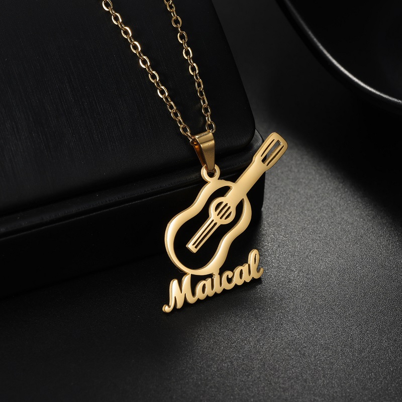 Musical Instrument And Name - New Custom Name Musical Instrument Pendant
