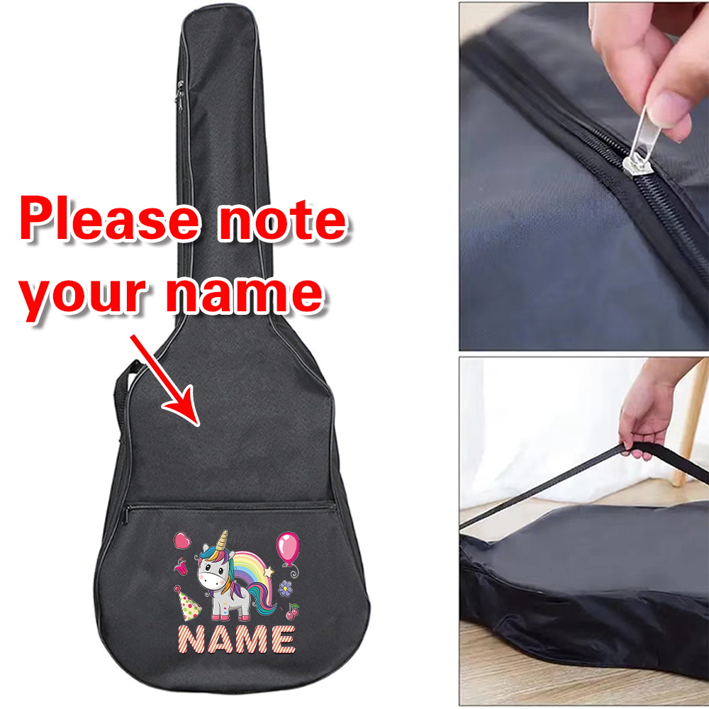 Musical Instrument And Name - Customized Name Guitar Bag 36-41inch Waterproof