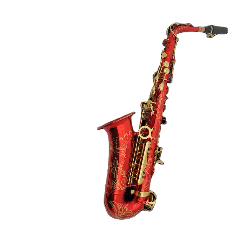 Musical Instrument Bassoon - Customizable E-Flat Alto Saxophone In Red