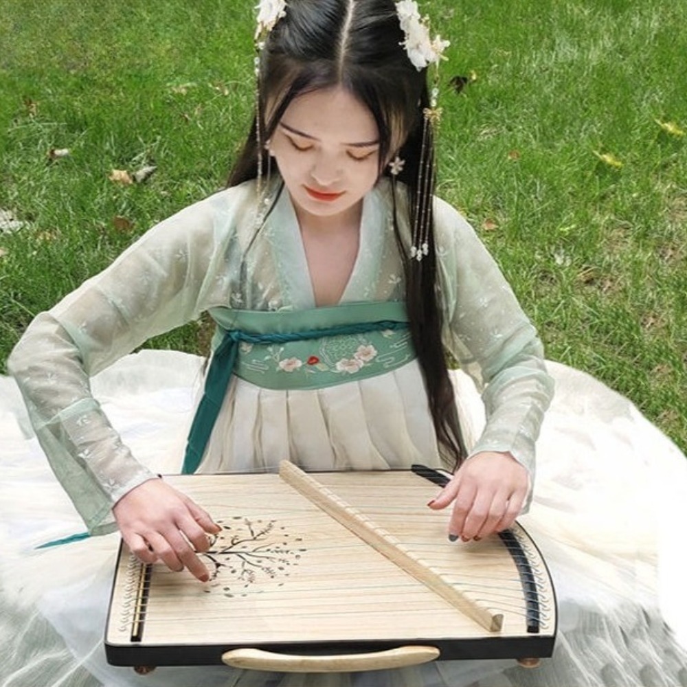Musical Instrument Oud - Wooden 21-string Mini Guzheng Professional Finger