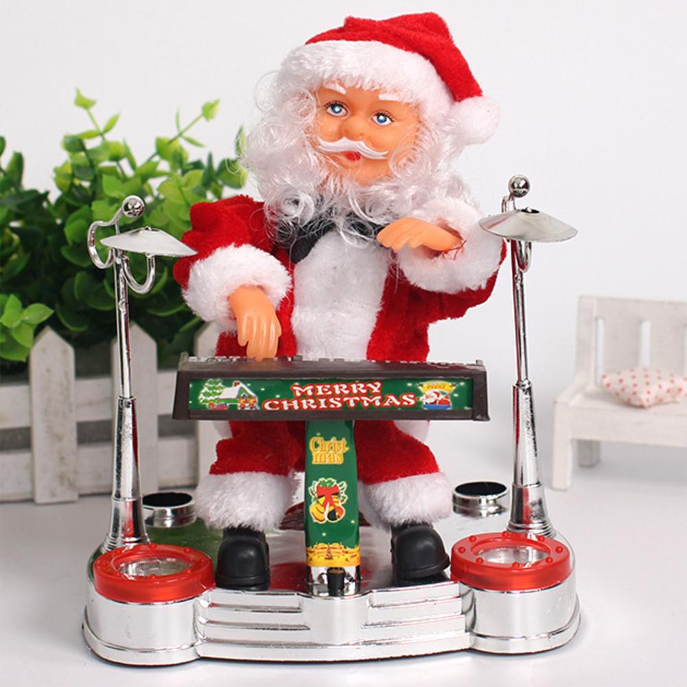 Musical Instrument Xmas Ornaments - Christmas Santa Claus Electric Music Instrument