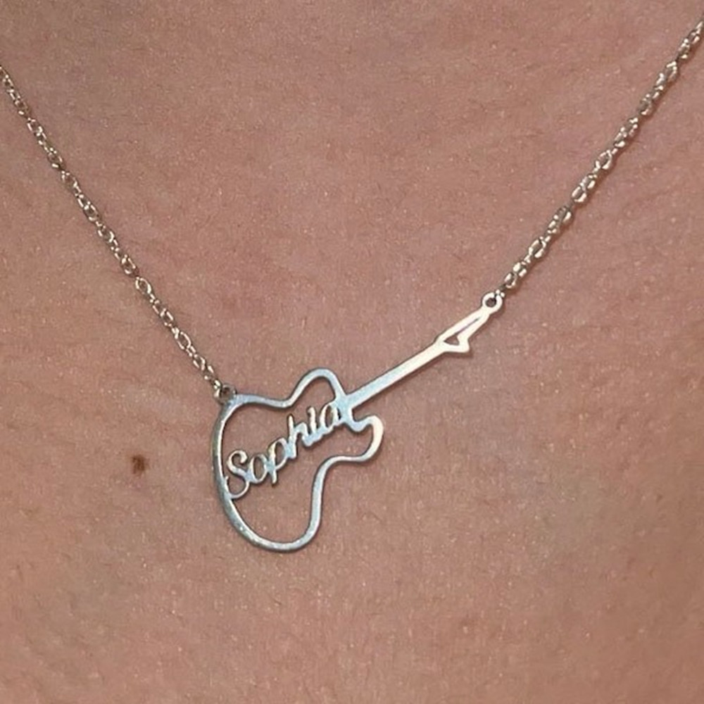 Personalized Guitar Symbol Nam - Musical Instrument And Name ulasan dan harga