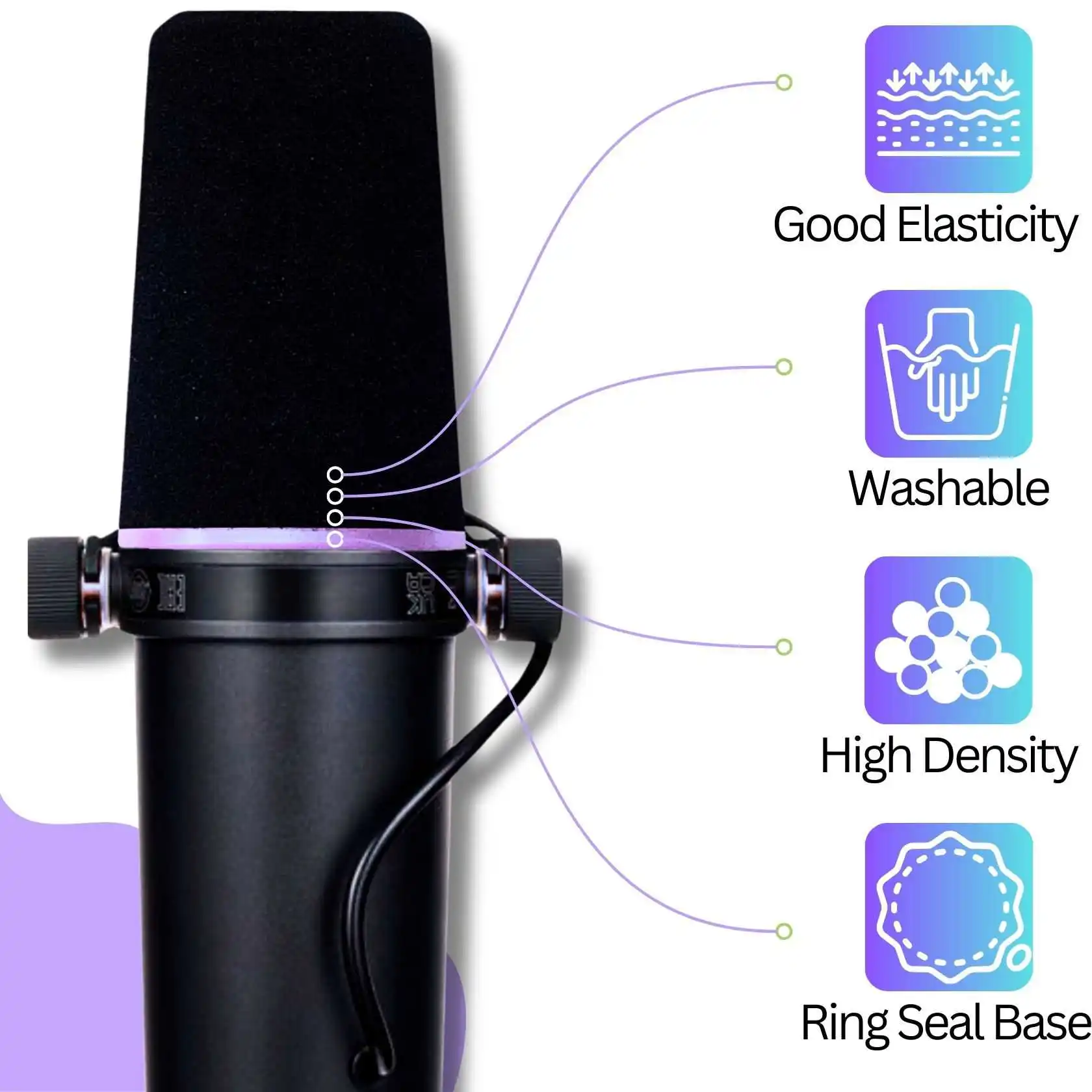 SM7 Mic Cover Pop Filter for S - Shure Mic Sm7B ulasan dan harga