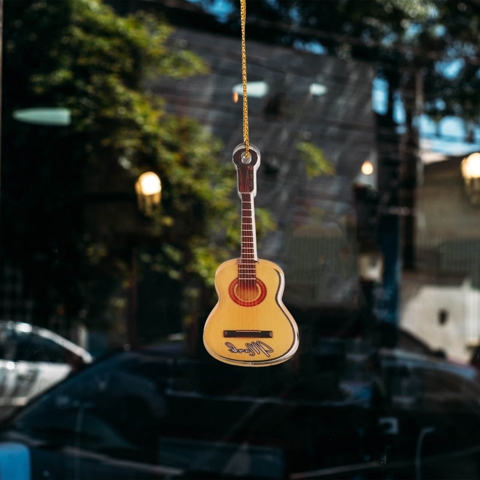 10Pcs Tiny Guitar Xmas Ornamen - Musical Instrument Xmas Ornaments ulasan dan harga