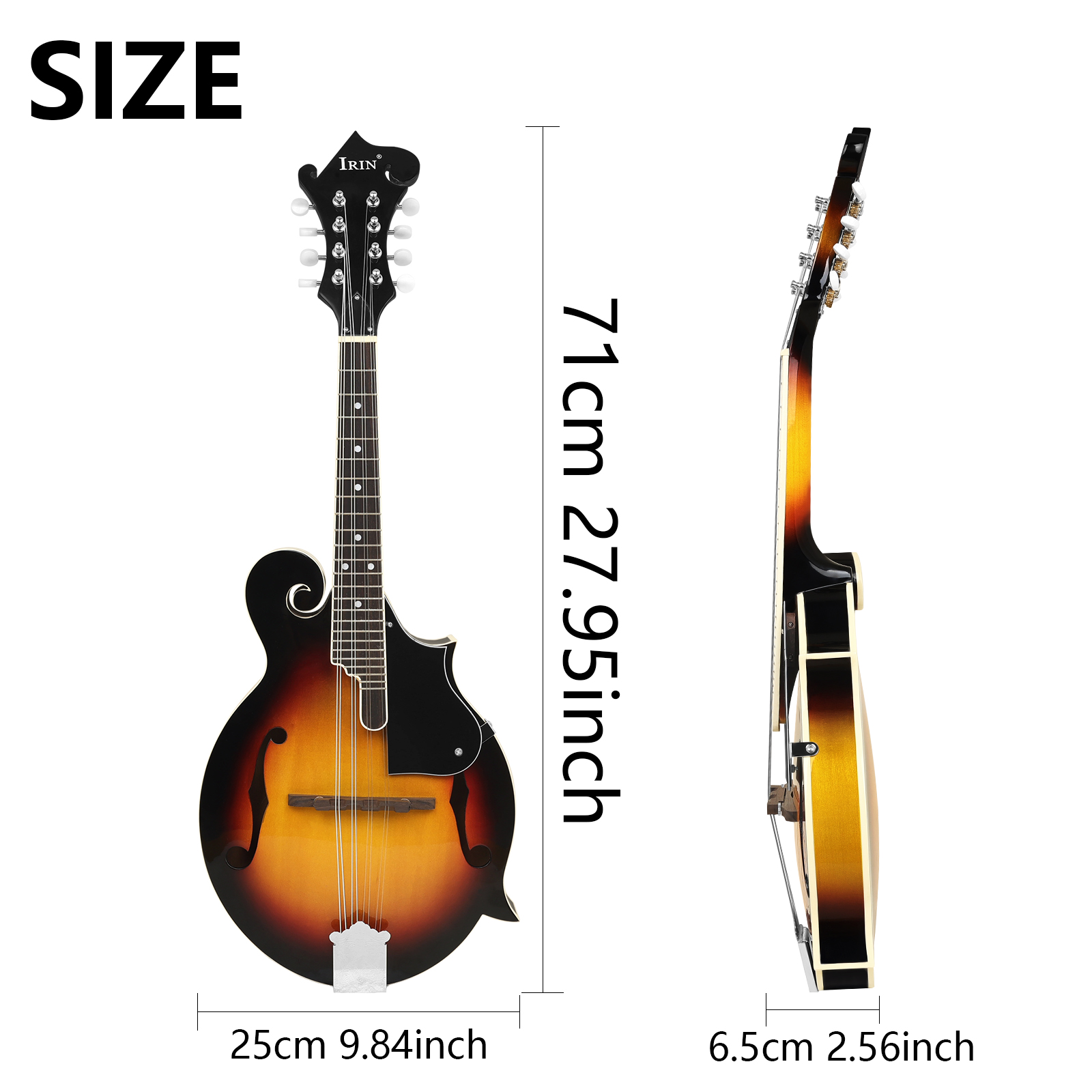 8 Strings Mandolin F-style Bas - Mandolin A Style ulasan dan harga