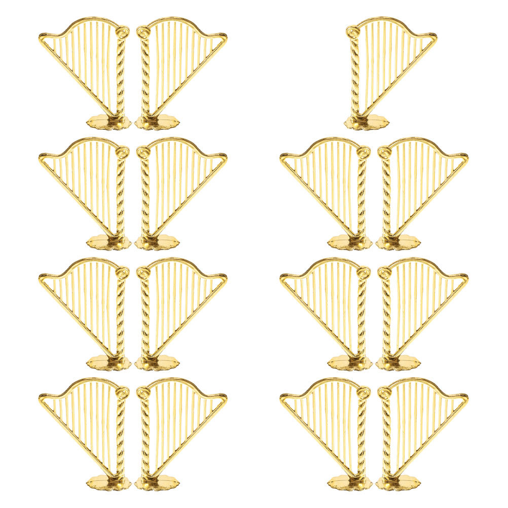 15Pcs Miniature Harp Christmas - Musical Instrument Xmas Ornaments ulasan dan harga