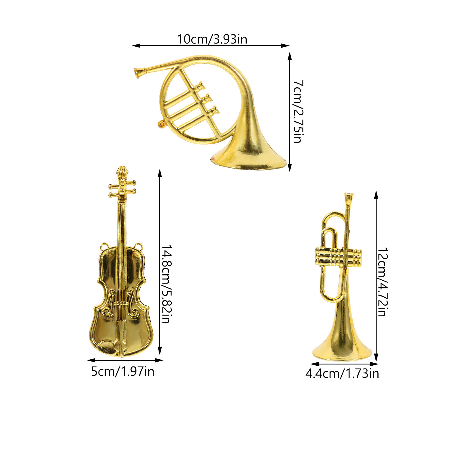 12Pcs Mini Instruments Ornamen - Musical Instrument Xmas Ornaments ulasan dan harga