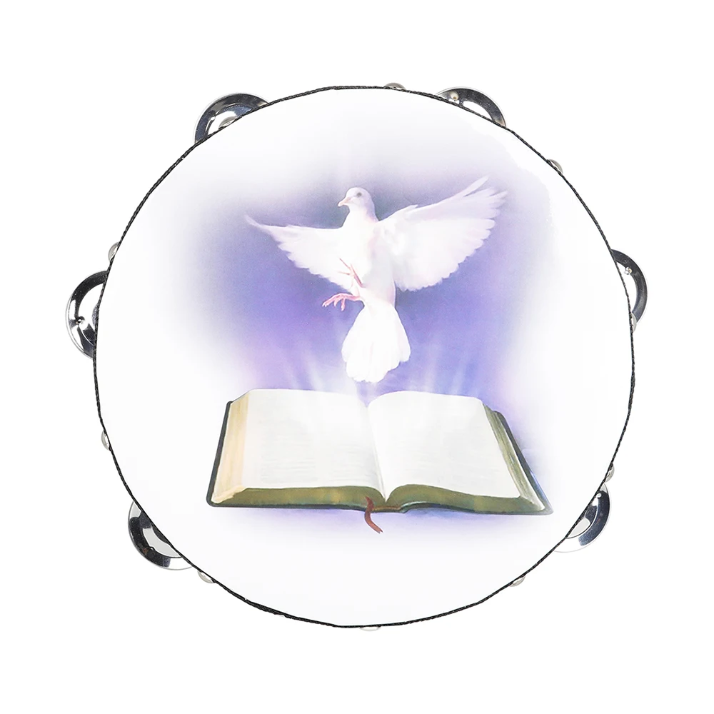 8 Inch Tambourine Peace Pigeon - Musical Instrument Chimes ulasan dan harga
