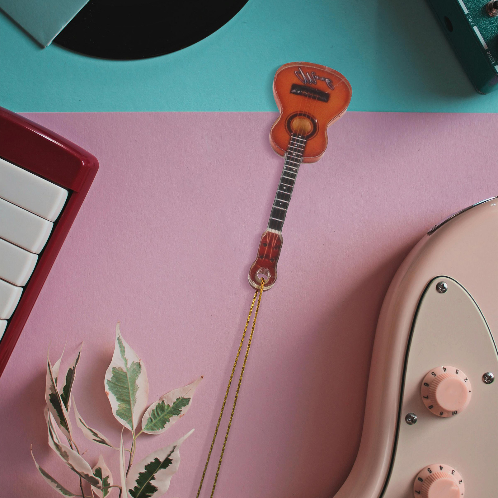 10Pcs Miniature Guitar Xmas Or - Musical Instrument Xmas Ornaments ulasan dan harga