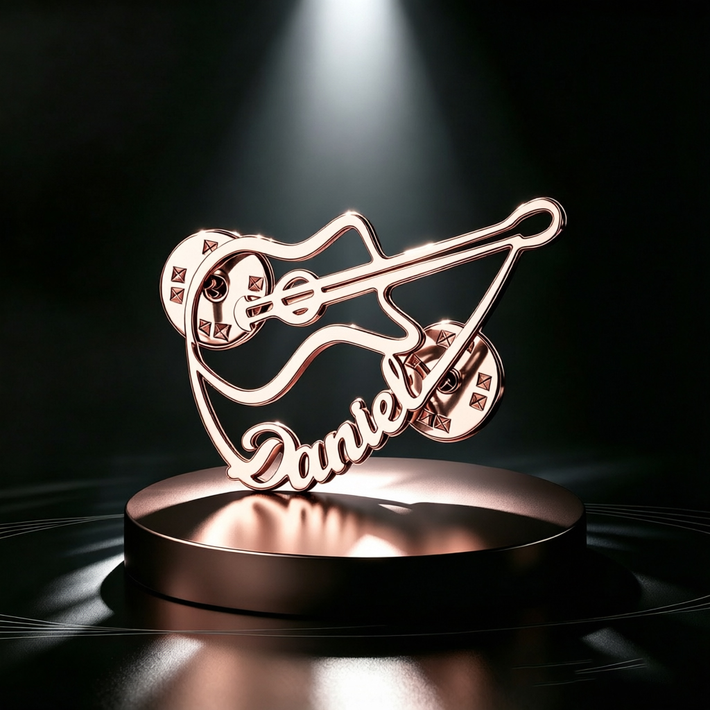 Personalized Violin Brooch Cus - Musical Instrument And Name ulasan dan harga