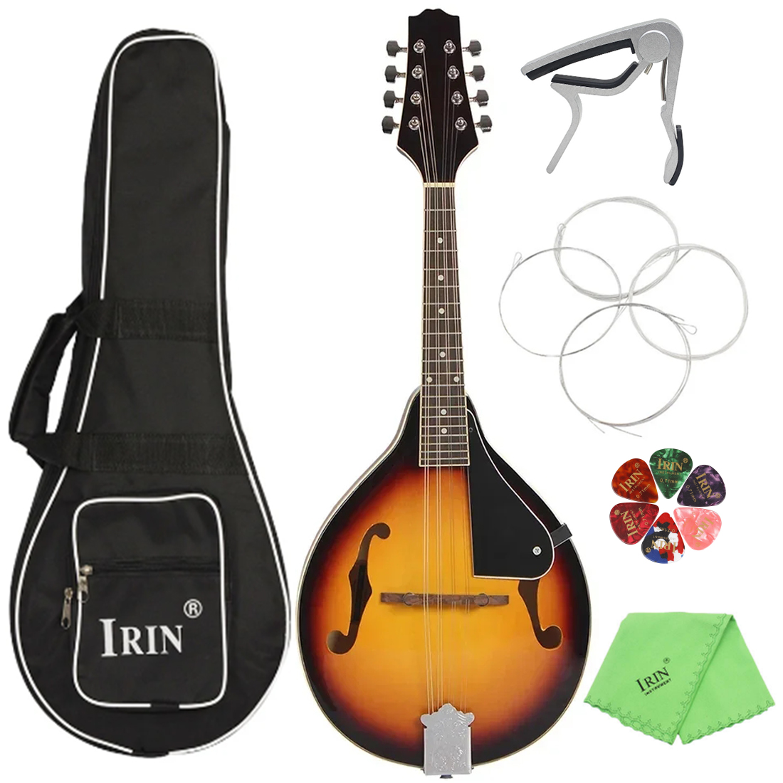 IRIN Sunset 8 String Basswood  - Mandolin A Style ulasan dan harga