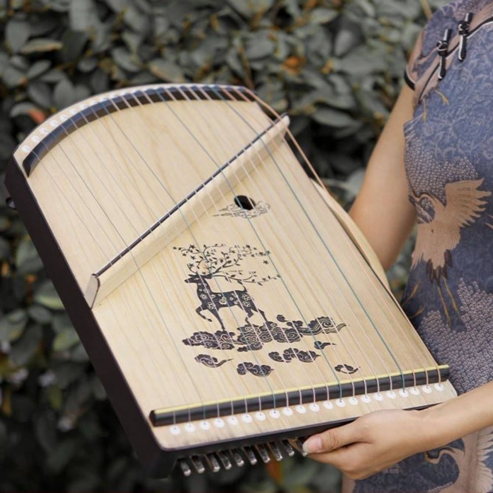 Wooden 21-string Mini Guzheng  - Musical Instrument Oud ulasan dan harga