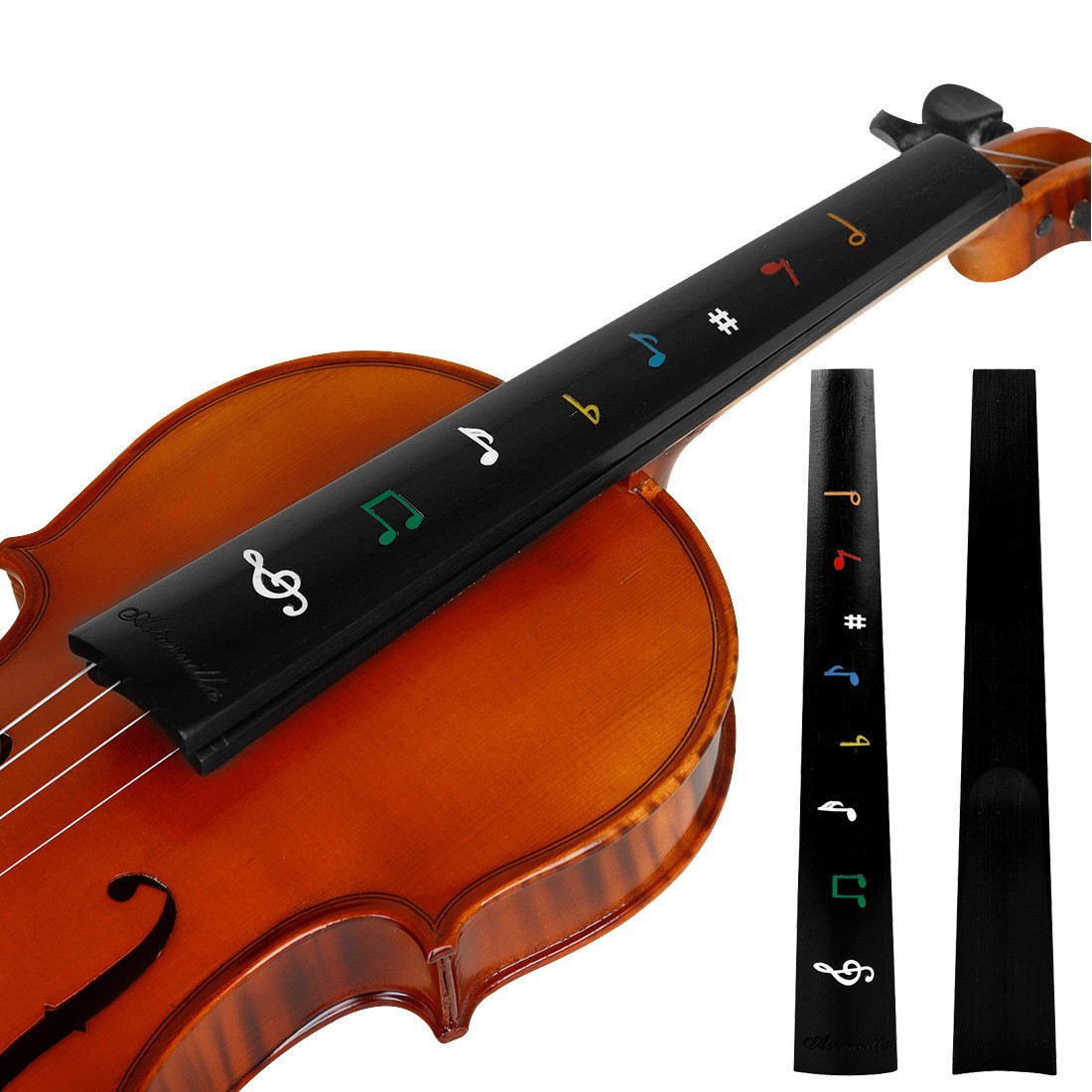 4/4 Ebony Violin Fingerboard W - Musical Instrument Fiddle ulasan dan harga