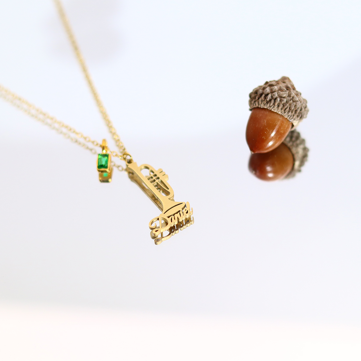 Custom Name Trumpet Necklace S - Musical Instrument And Name ulasan dan harga