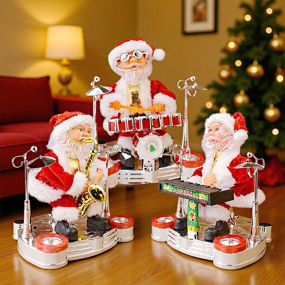 Christmas Santa Claus Electric - Musical Instrument Xmas Ornaments ulasan dan harga