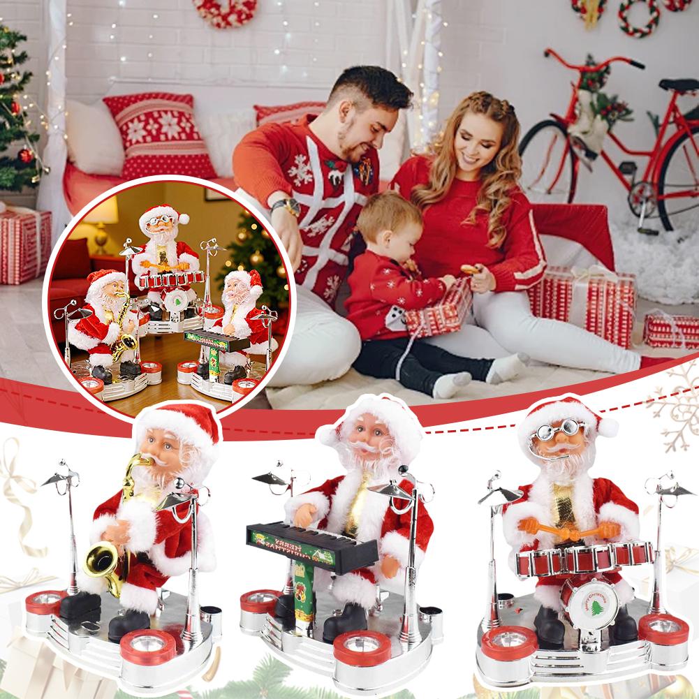 Christmas Santa Claus Electric - Musical Instrument Xmas Ornaments ulasan dan harga