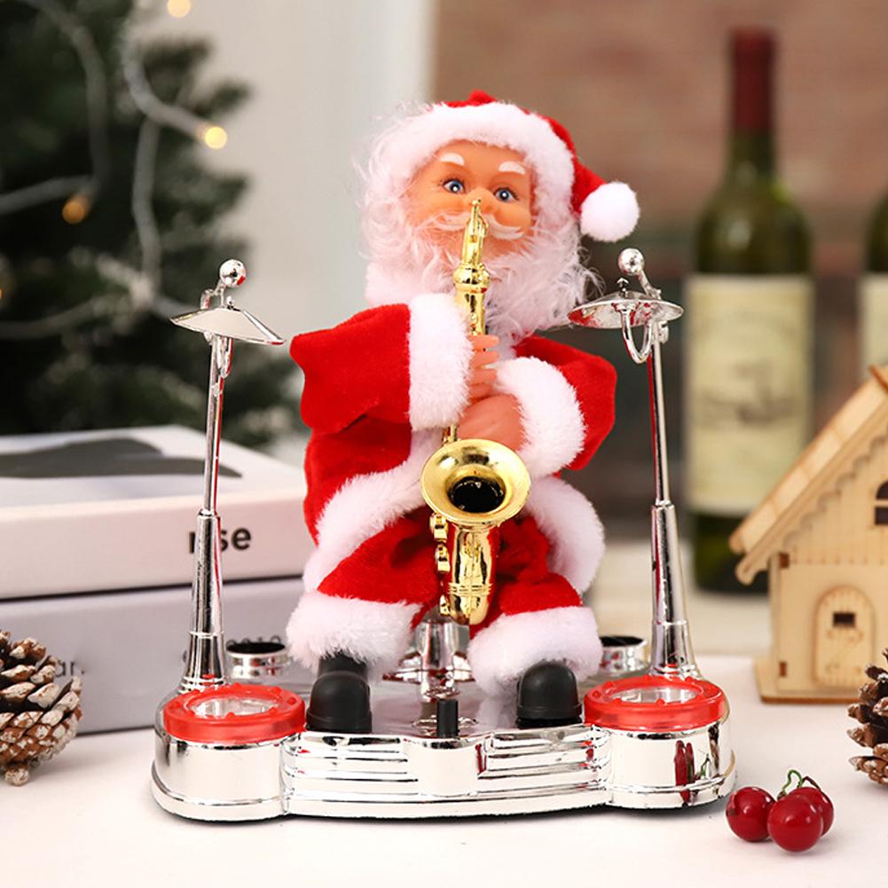 Christmas Santa Claus Electric - Musical Instrument Xmas Ornaments ulasan dan harga